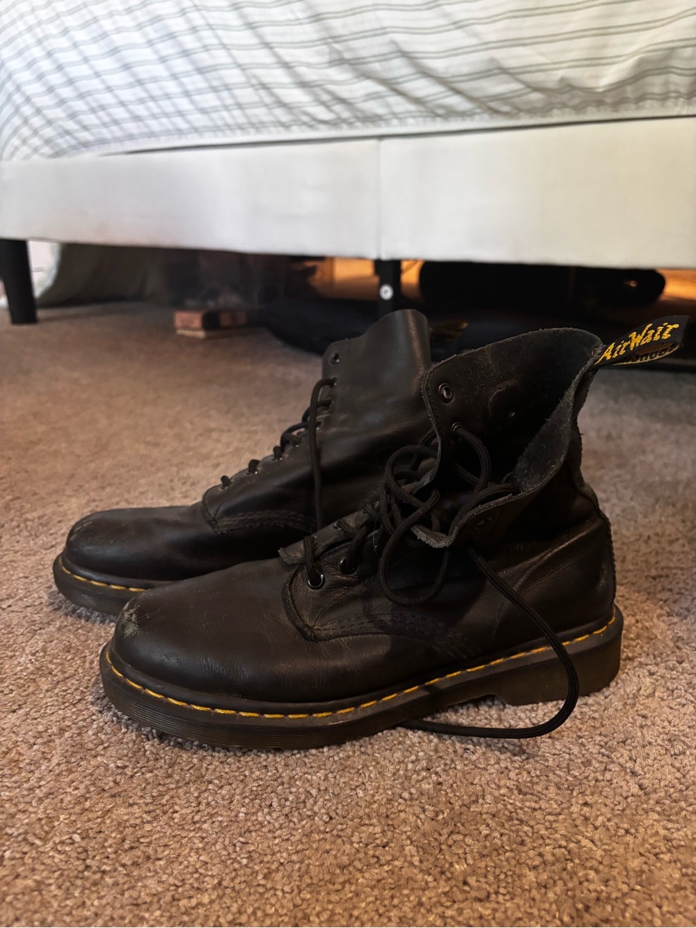 Dr. Martens Black Leather Lace-Up Boots